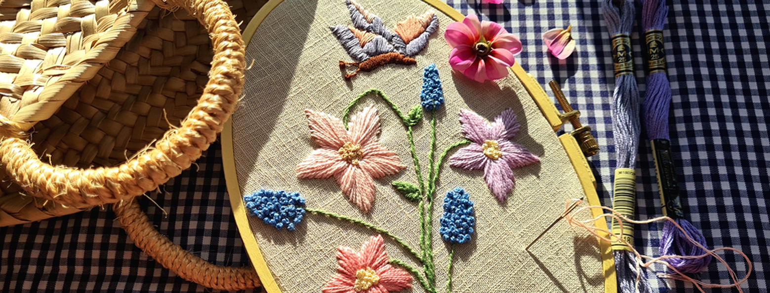 hand embroidery bouquet